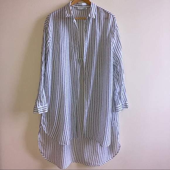 Zara Other - Zara striped tunic dress/beach coverup